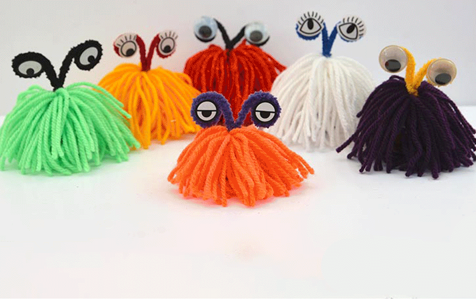 Monstruos de estambre diy