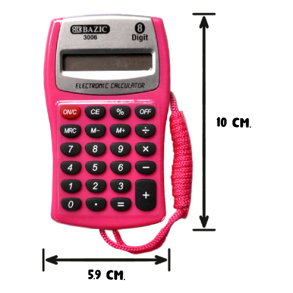 CALCULADORA BASICA 8 DIGITOS 3006 BAZIC MNK