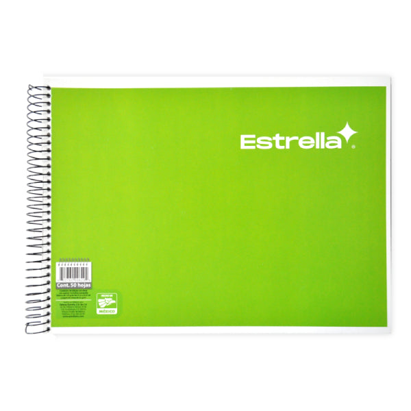 CUADERNO DE DIBUJO CON CHINA ESTRELLA 0629 ESPIRAL 50 HOJAS