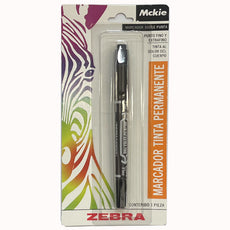 MARCADOR PERMANENTE MCKIE FINO DOBLE PUNTA NEGRO 1 PZ 4010 ZEBRA