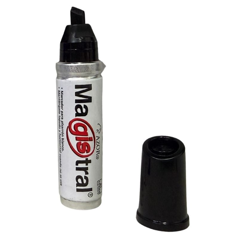 MARCADOR PIZARRON MAGISTRAL ALUMINIO NEGRO AZOR MNK