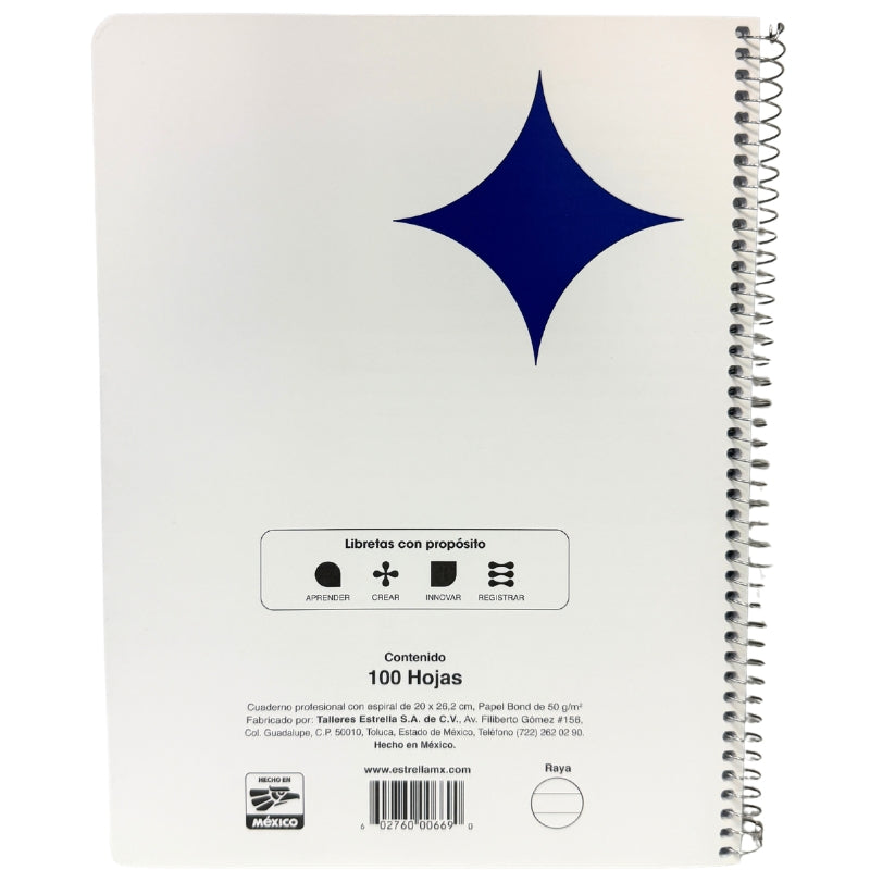 CUADERNO PROFESIONAL KIDS 100 HJ RAYA ESTRELLA MNK