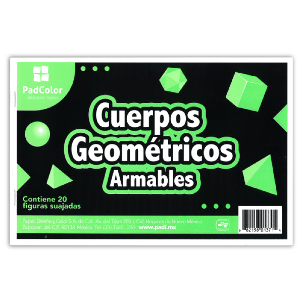 ALBUM CUERPOS GEOMETRICOS 20 PZ 1371-4 PADI