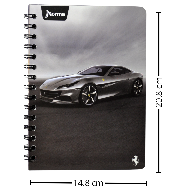 CUADERNO FRANCES DOBLE ARGOLLA FERRARI 100 HJ RAYA NORMA MNK