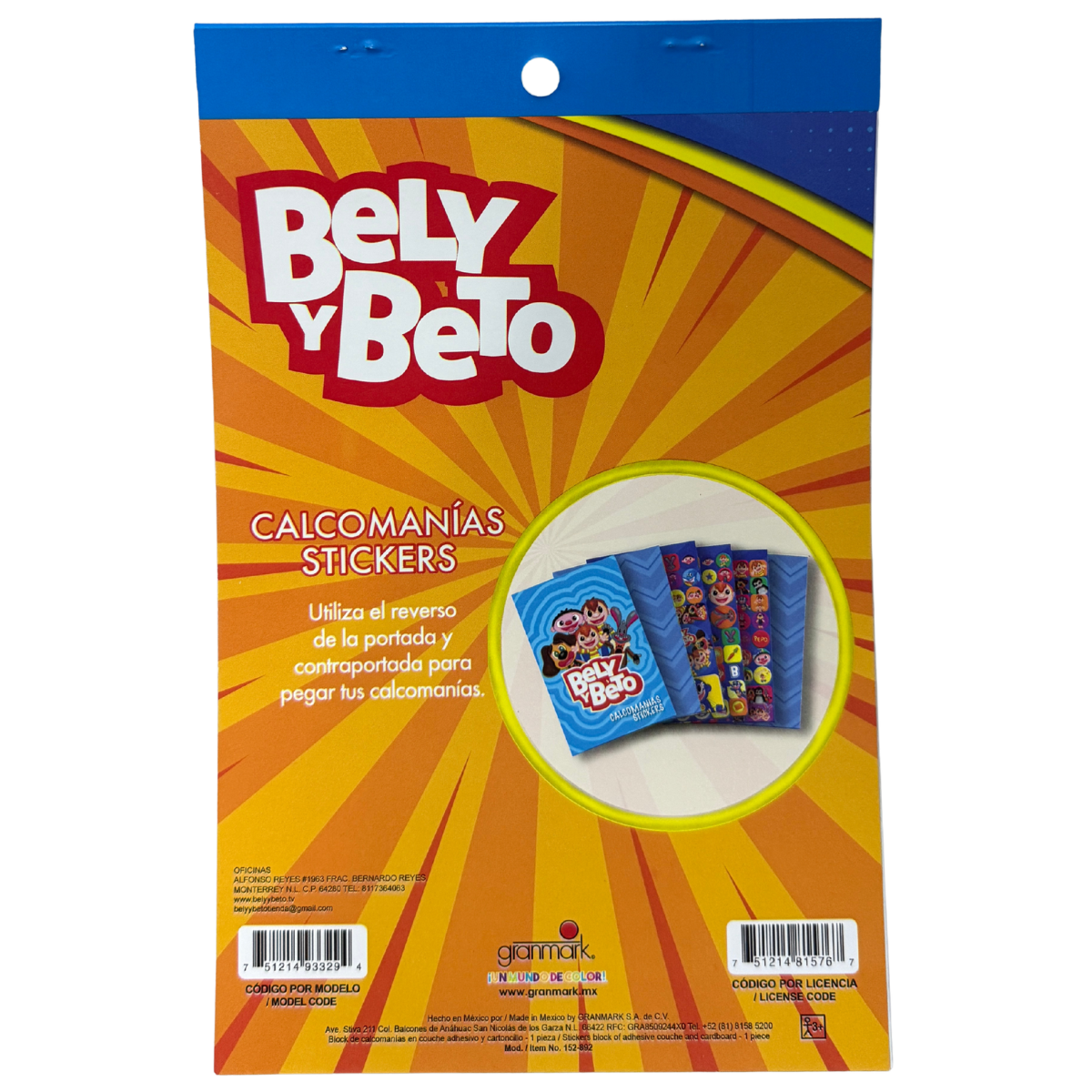 BLOCK CALCOMANIA BELY Y BETO GRANMARK MNK