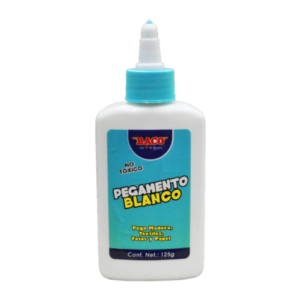 PEGAMENTO BLANCO ESCOLAR 125 GR BACO MNK