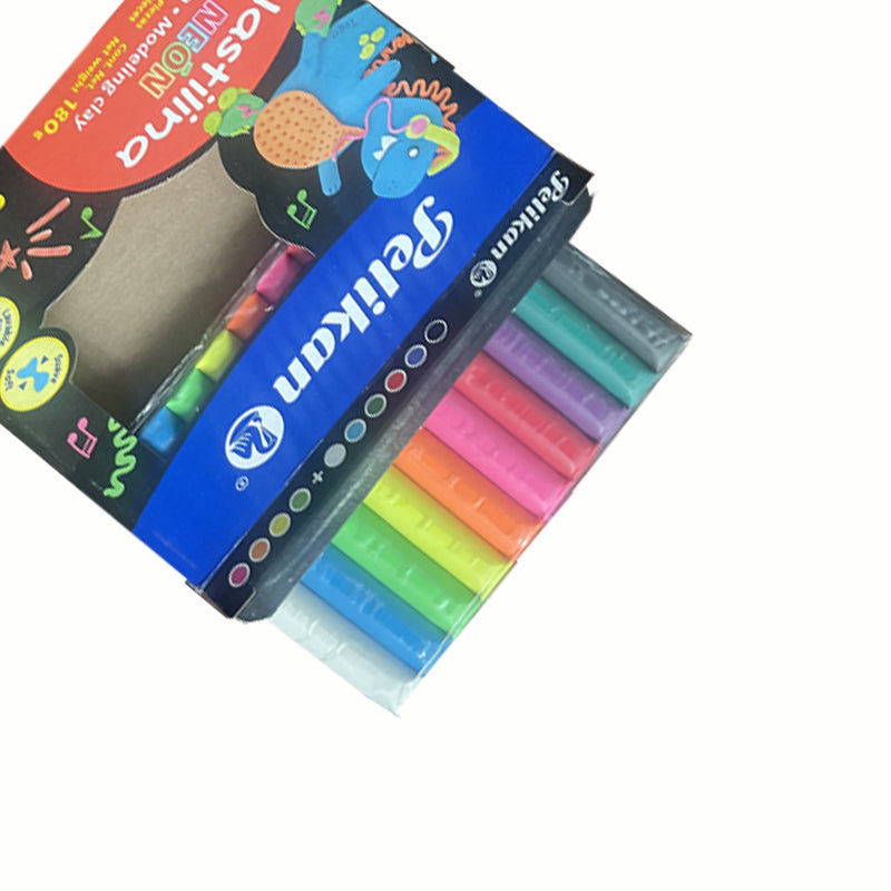 PLASTILINA BARRAS 10 COLORES NEON PELIKAN MNK
