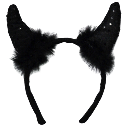 DIADEMA CUERNOS DIABLO LENTEJUELA HALLOWEEN 4 SEASONS