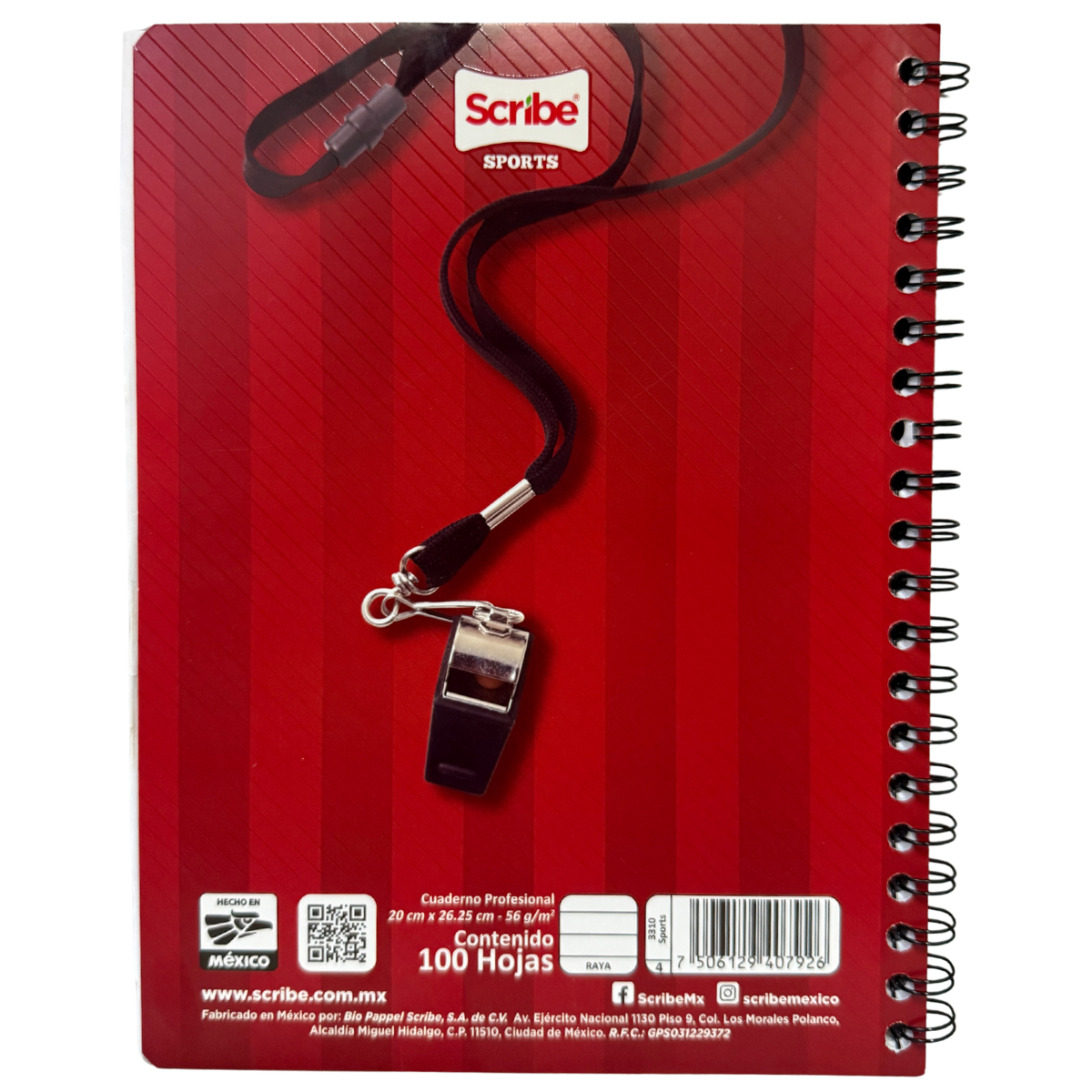 CUADERNO PROFESIONAL DOBLE ARGOLLA DEPORTES 100 HJ RAYA SCRIBE