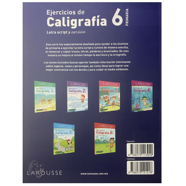 LIBRO EJERCICIOS CALIGRAFIA 6 LAROUSSE MNK