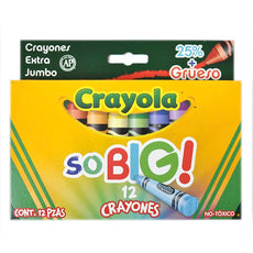 CRAYON EXTRA JUMBO 12 PZ SO BIG CRAYOLA MNK