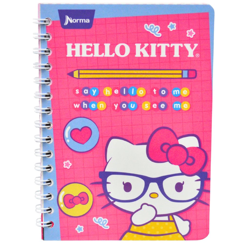 CUADERNO FRANCES DOBLE ARGOLLA HELLO KITT 100 HJ RAYA NORMA MNK