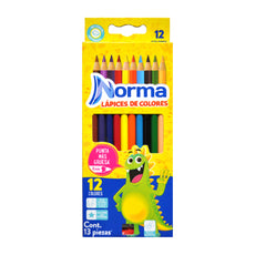 COLORES MADERA LARGOS 12 PZ NORMA MNK