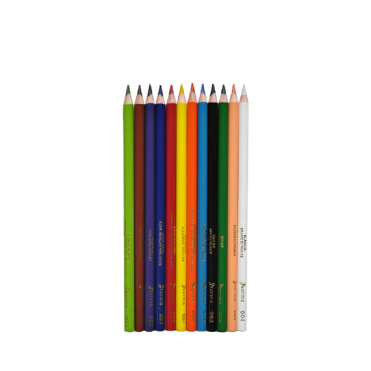 COLORES MADERA LARGOS 12 PZ NORMA MNK