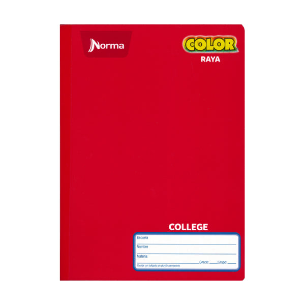 CUADERNO COLLEGE COSIDO COLOR 360 100 HJ RAYA NORMA MNK