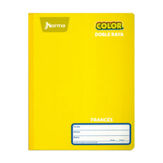 CUADERNO FRANCES COSIDO COLOR 360 100 HJ DOBLE RAYA NORMA MNK