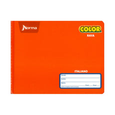 CUADERNO ITALIANO COSIDO COLOR 360 RAYA NORMA MNK