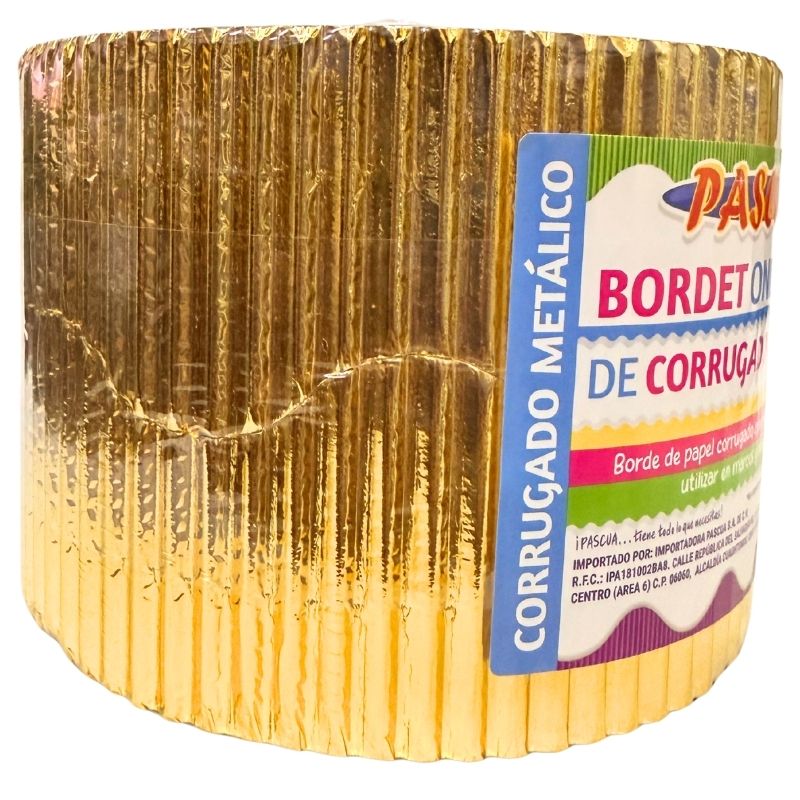 BORDETTE METALICO DORADO 5.7X15 MT PASCUA MNK