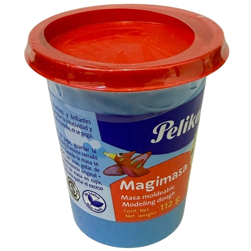 PLASTILINA BOTE MAGIMASA 112 GR ROJO PELIKAN MNK