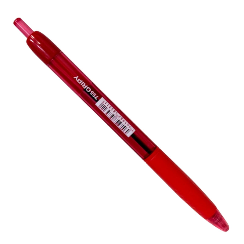 BOLIGRAFO TRASLUCIDO GRIP RETRACTIL HIDRIDA ROJO 0.7 PASCUA