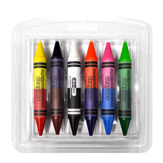 CRAYON DOBLE COLOR 6 PZS 2520 BAZIC MNK