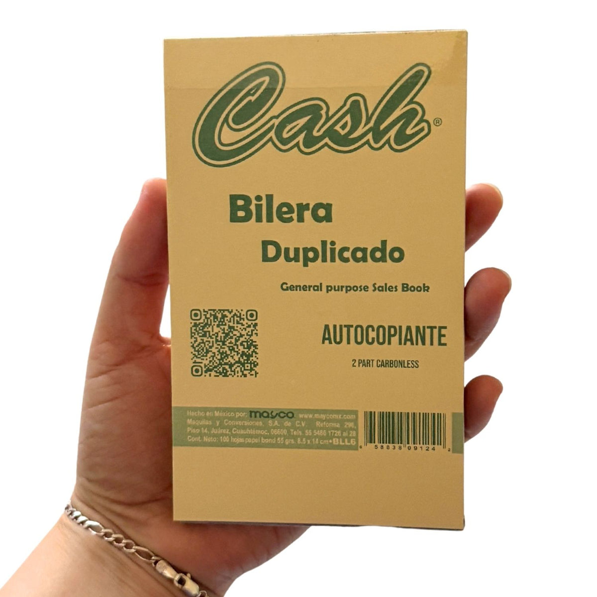 BILERA DUPLICADO AUTOCOPIANTE CASH MAYCO