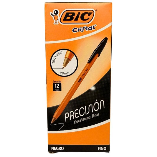 PLUMA BIC FINO NEGRO 12 PZ BIC MNK