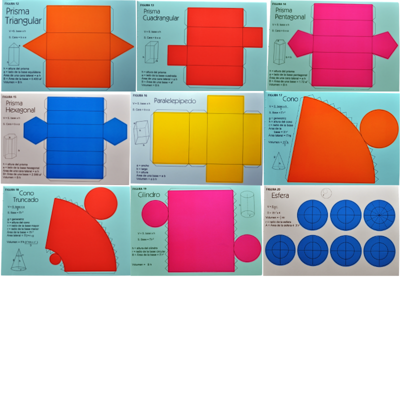 ALBUM CUERPOS GEOMETRICOS 20 PZ NOVAC