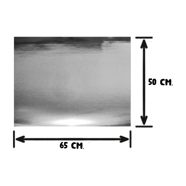 CARTULINA METALICA 50X65 PLATA BRILLANTE PASCUA
