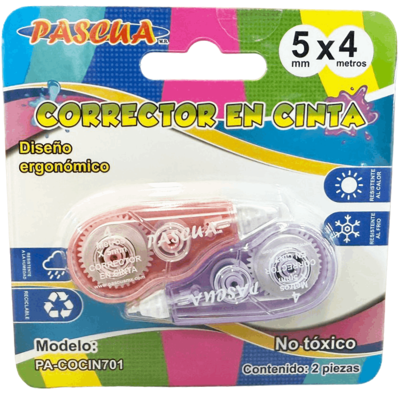 CORRECTOR CINTA 2 PZ PASCUA MNK