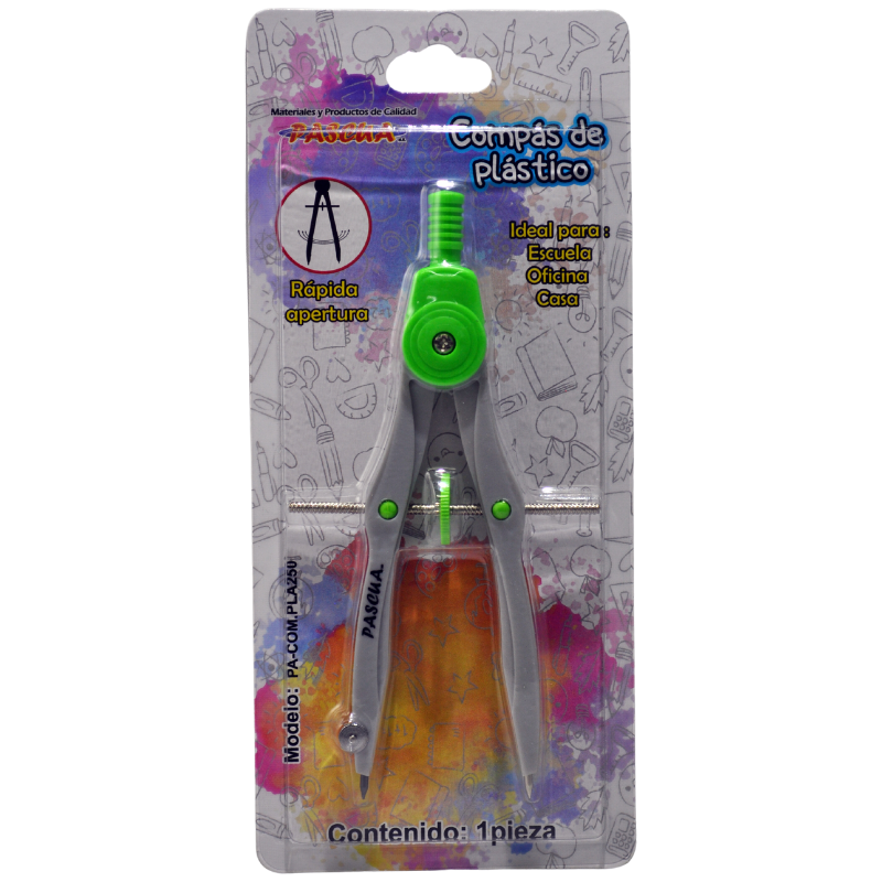COMPAS PRECISION PLASTICO PLA250 1 PZ PASCUA MNK