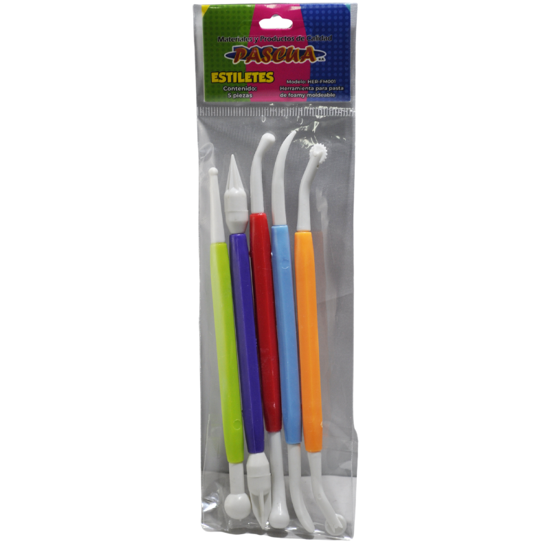 ESTILETE PLASTICO 5 PZ PASCUA