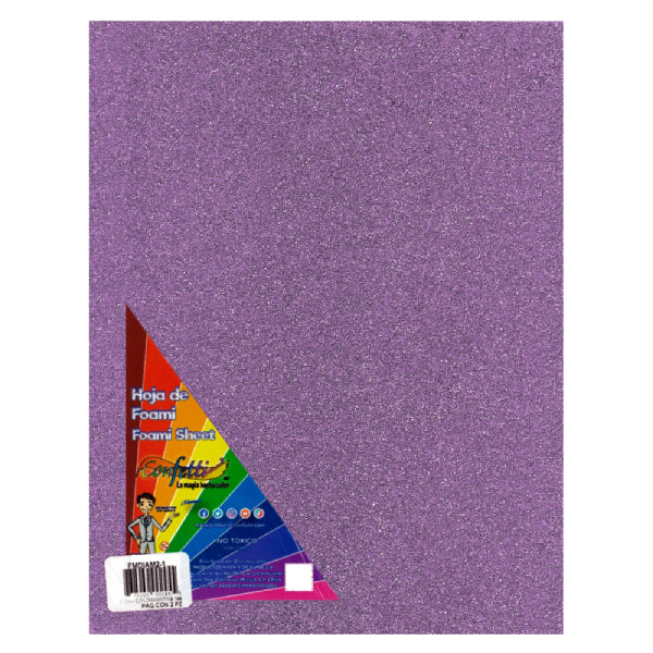 FOAMY CARTA DIAMANTINA 2 PZ LILA NAEN