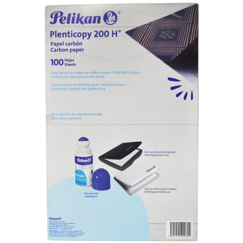 PAPEL CARBON OFICIO AZUL 200H 100 HJ PELIKAN
