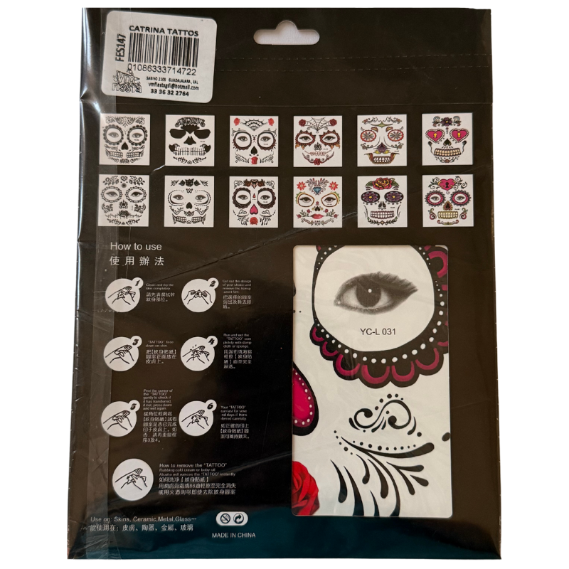 TATUAJE CATRINA HALLOWEEN VM FIESTA