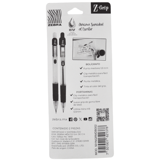 PLUMA/LAPICERO Z-GRIP 0.5 MM NEGRO ZEBRA MNK