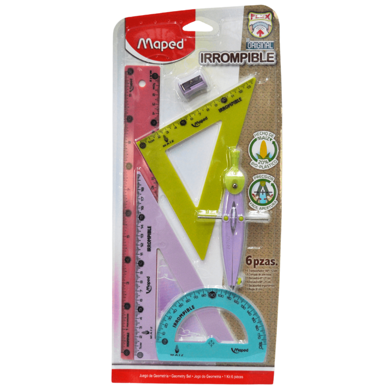 JUEGO GEOMETRIA IRROMPIBLE 6 PZ MAPED MNK