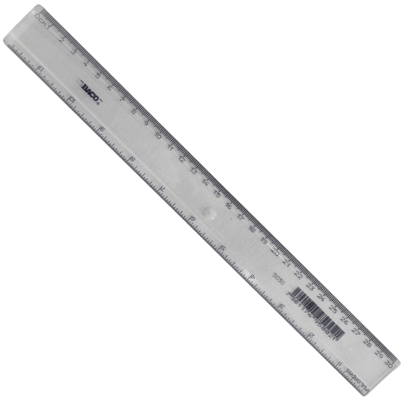 REGLA TRANSPARENTE 30 CM 5030 BACO MNK
