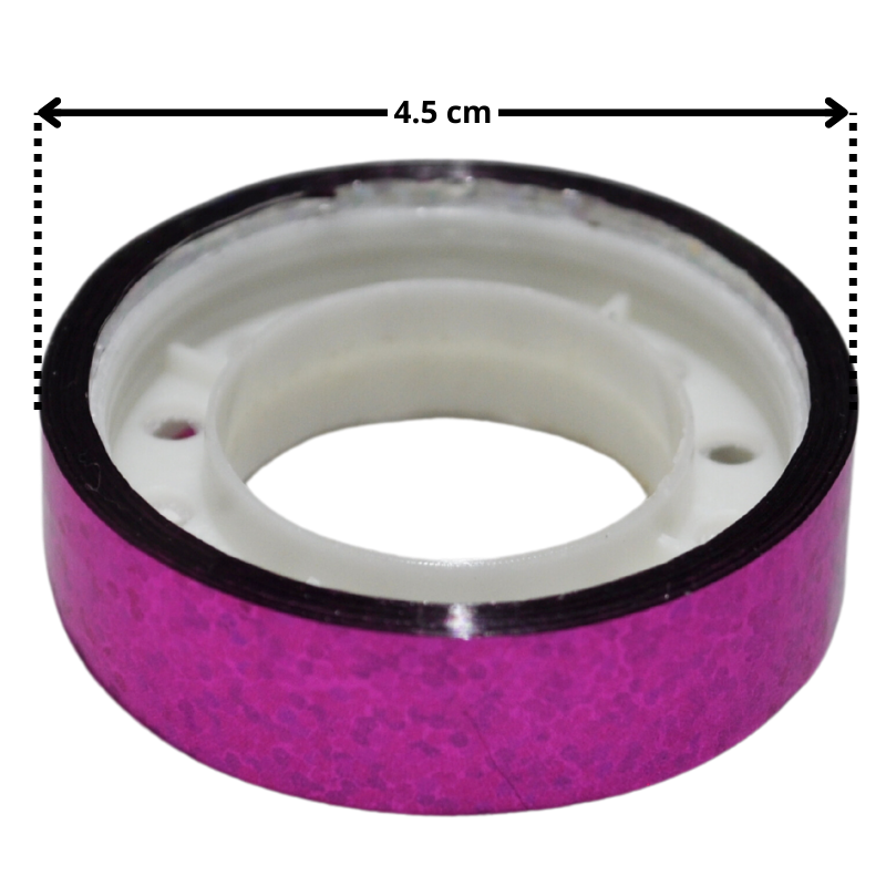 TAPE HOLOGRAFICO COLORES SURTIDOS 12 PZ NOVAC