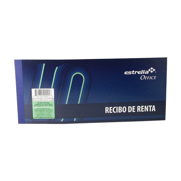 BLOCK RECIBO RENTA 50 HJ ESTRELLA