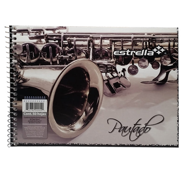 CUADERNO ITALIANO ESPIRAL PAUTADO 50 HJ ESTRELLA MNK