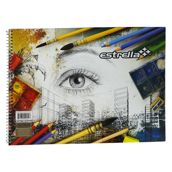 CUADERNO DIBUJO ESPIRAL PLUS 30 HJ ESTRELLA MNK