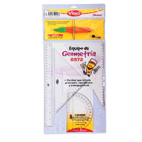 JUEGO GEOMETRIA C/COMPAS MEDIANO 30 CM 8052 DIXON MNK
