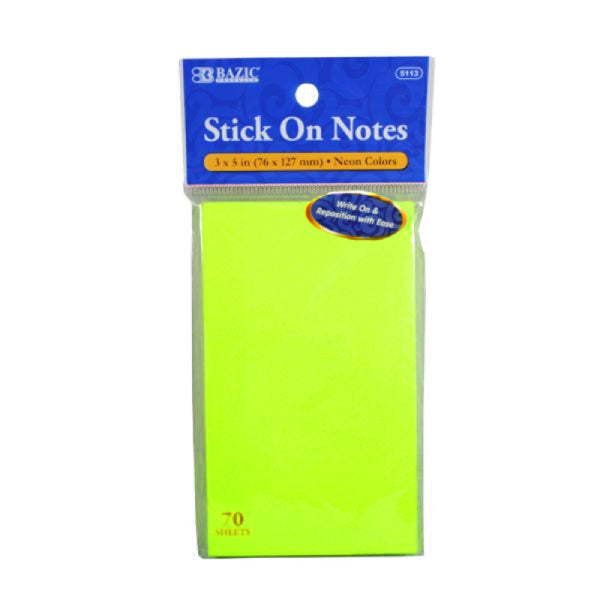 NOTAS ADHESIVAS NEON 3X5 70 HJ 5113 BAZIC