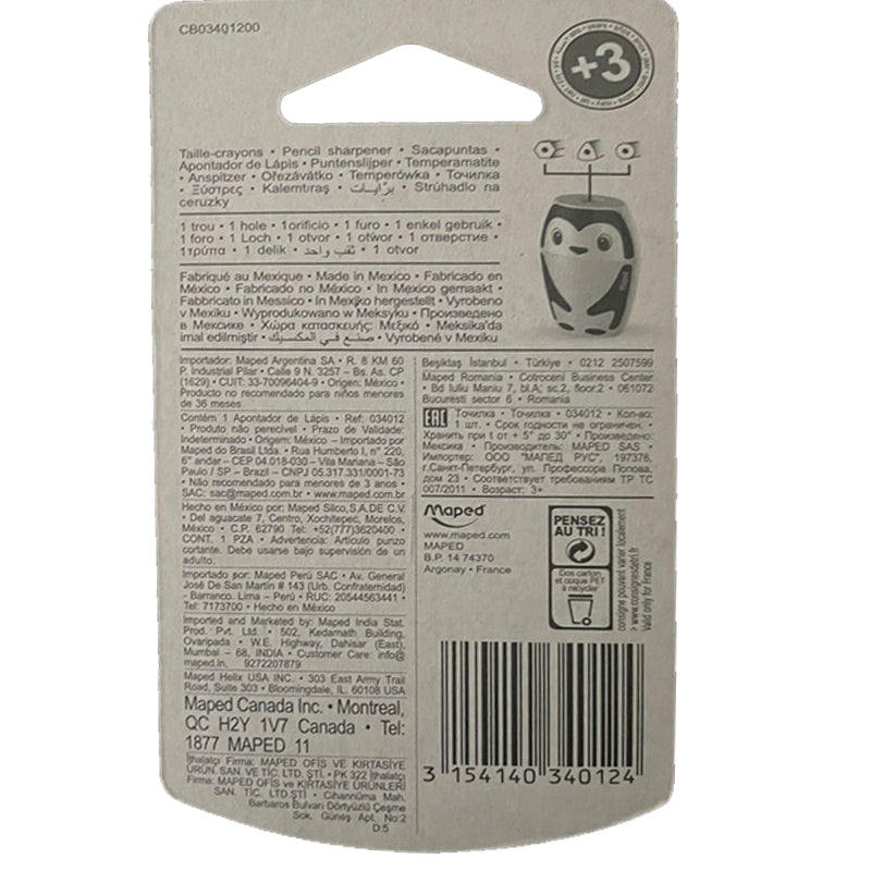 SACAPUNTAS GUARDABASURA SHAKKY 1 ORIFICIO MAPED MNK