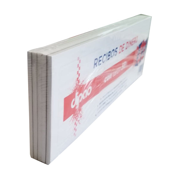 BLOCK RECIBO DINERO C/TALON 50 HJ DC-50 DIPAO