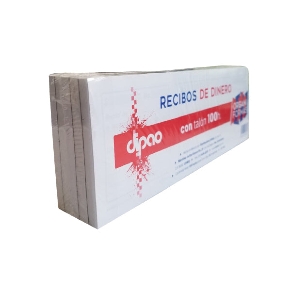 BLOCK RECIBO DINERO C/TALON 100 HJ DC-100 DIPAO
