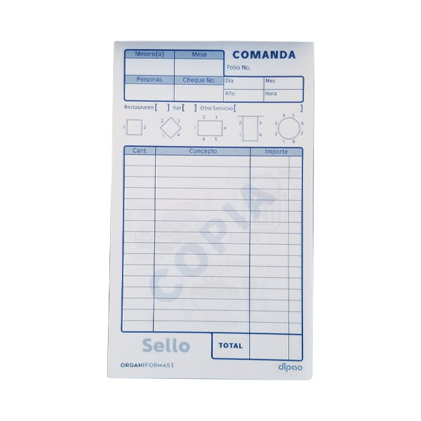 BILERA COMANDA RESTAURANTE CARBON CR-44 DIPAO