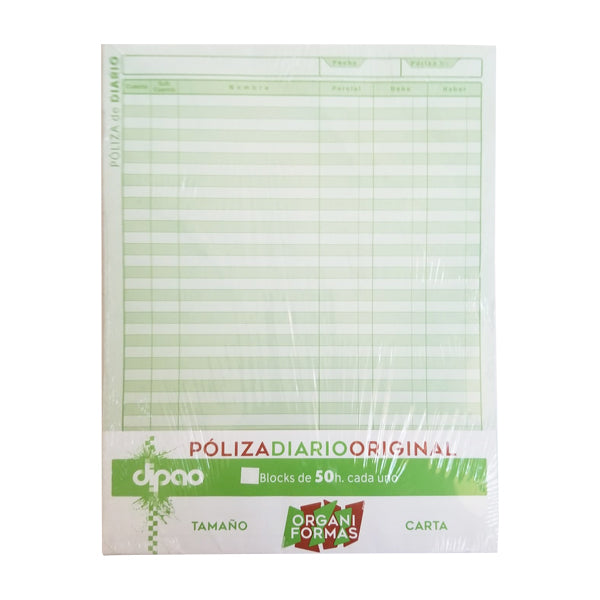 BLOCK POLIZA DIARIO 50 HJ PDC-50 DIPAO