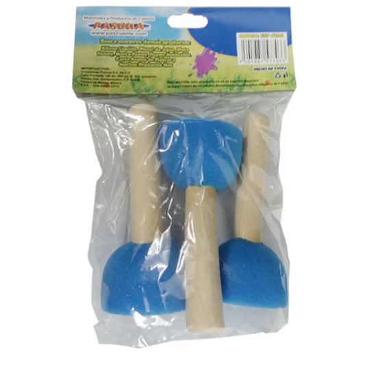 PINCEL ESPONJA REDONDO MEDIANO 3 PZ PASCUA